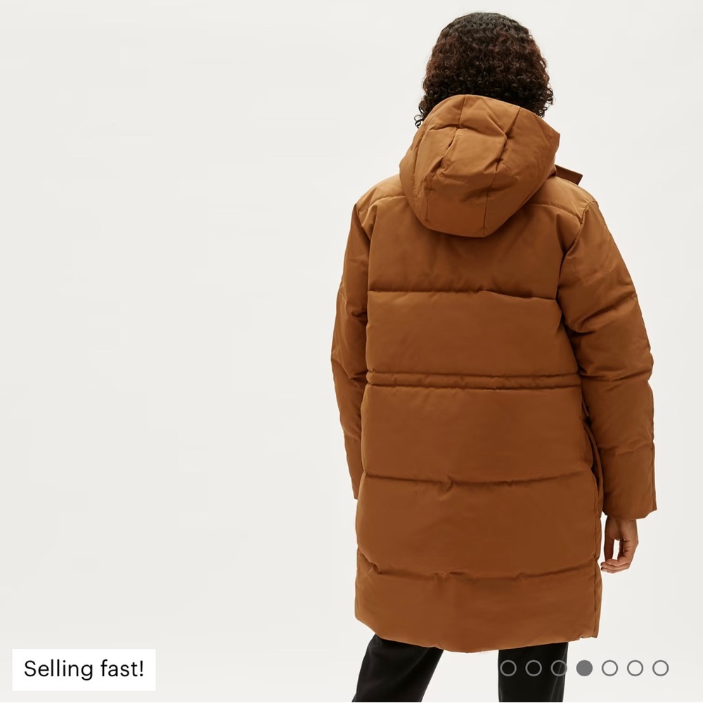 Women's Brown Puffer Coat - Picture 3 of 9